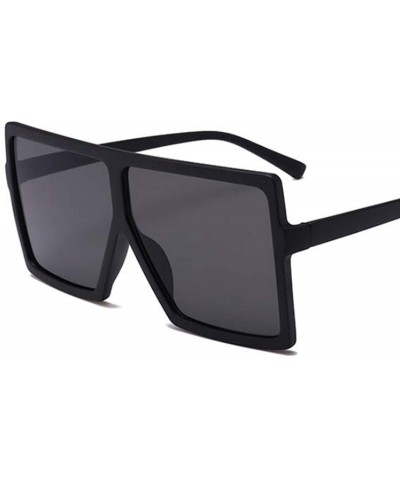 Aviator Oversized Shades Woman Sunglasses Fashion Square Glasses Big Frame Vintage Retro Unisex Feminino - CR198ZRUMRG $28.98