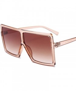 Aviator Oversized Shades Woman Sunglasses Fashion Square Glasses Big Frame Vintage Retro Unisex Feminino - CR198ZRUMRG $28.98
