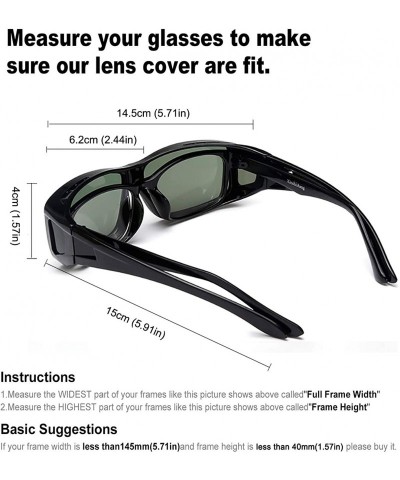 Sport Polarized Rectangular Glasses Sunglasses Protection - Black Frame Green Lens - CY185YTCA4L $12.69