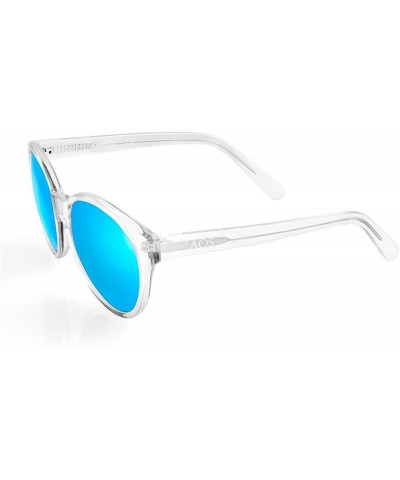 Oversized Womens Daisy Oval Keyhole Sunglasses - Clear - CV11WJPD9VN $45.48