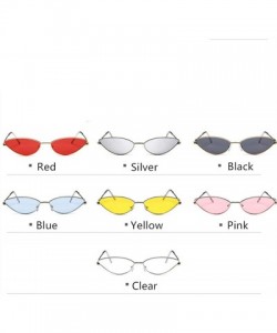 Round Metal Frame Women Cat Eye Sunglasses Cute Sexy Summer Retro Small Black Red Cateye Sun Glasses UV400 - Black - C9197A36...