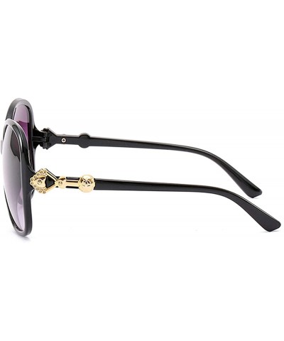 Oversized Classic Retro Designer Style Sunglasses for women PC Resin UV400 - Black - C918SZUEAED $16.72