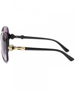 Oversized Classic Retro Designer Style Sunglasses for women PC Resin UV400 - Black - C918SZUEAED $16.72