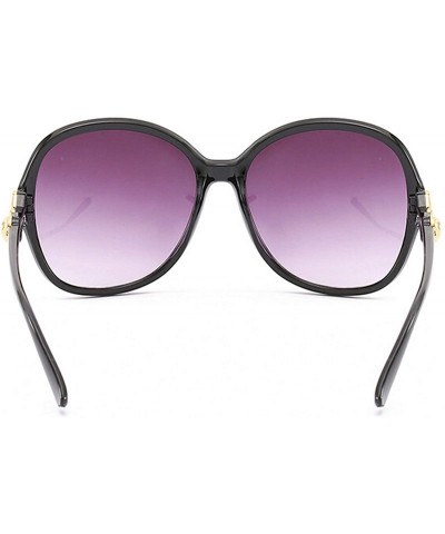 Oversized Classic Retro Designer Style Sunglasses for women PC Resin UV400 - Black - C918SZUEAED $16.72