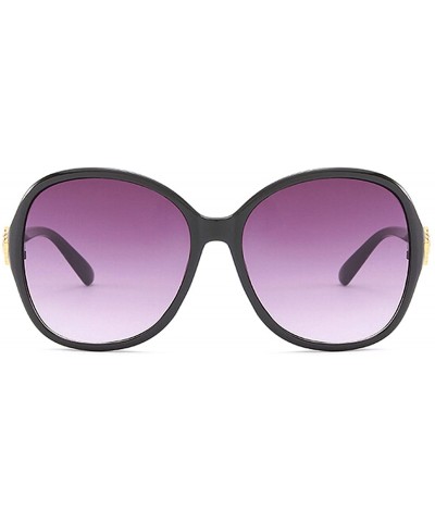 Oversized Classic Retro Designer Style Sunglasses for women PC Resin UV400 - Black - C918SZUEAED $16.72