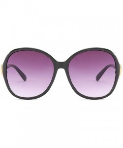 Oversized Classic Retro Designer Style Sunglasses for women PC Resin UV400 - Black - C918SZUEAED $16.72