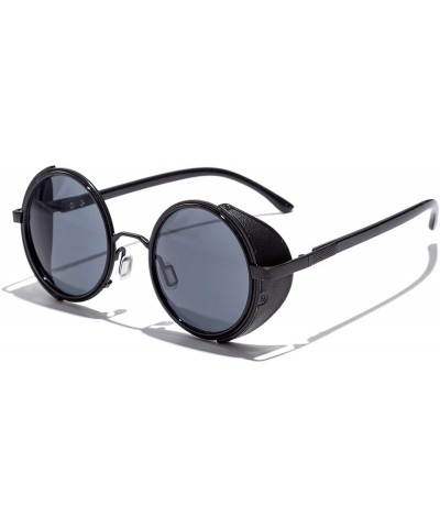 Goggle Nasir Steampunk Goggle Sunglasses - Black Black - CQ196YM8579 $43.58