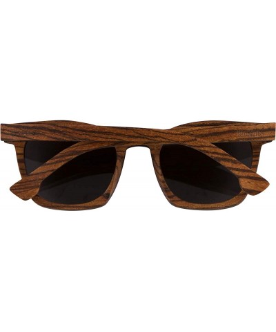 Aviator Full Wood Sunglasses Zebra Wood Three Dot Style - CZ194866GEA $38.06