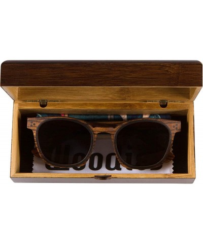 Aviator Full Wood Sunglasses Zebra Wood Three Dot Style - CZ194866GEA $38.06