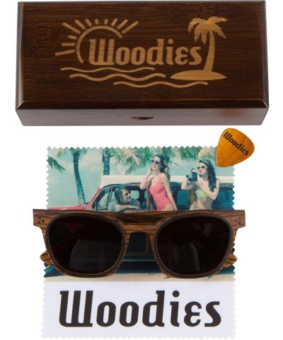 Aviator Full Wood Sunglasses Zebra Wood Three Dot Style - CZ194866GEA $38.06