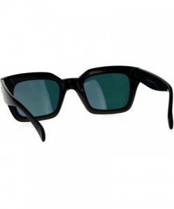 Rectangular Womens Mod Thick Horn Rim Mirror Lens Plastic Boyfriend Sunglasses - Black Pink - C818CIAQH4N $9.44