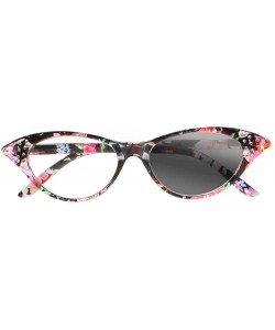 Cat Eye New Women Luxury Rhinestone Cat Eye Transition Photochromic Reading Glasses - Green - CY18HU5ZXUI $18.45