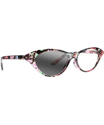 Cat Eye New Women Luxury Rhinestone Cat Eye Transition Photochromic Reading Glasses - Green - CY18HU5ZXUI $18.45