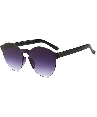 Round Unisex Fashion Candy Colors Round Outdoor Sunglasses Sunglasses - Gray - CS199UM7OS9 $11.80