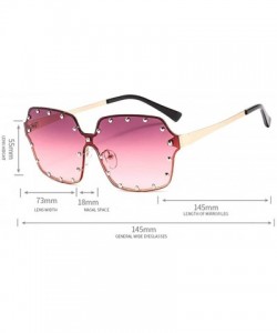 Rectangular OVERSIZED Fashion Sunglasses-Gradient Shades Glasses Unisex-Polarized-Rimless - C - C01905ZUM7A $36.76