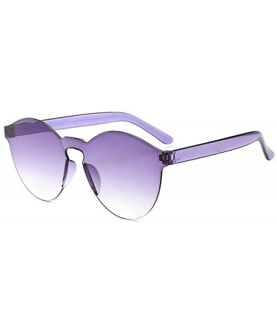 Round Unisex Fashion Candy Colors Round Outdoor Sunglasses Sunglasses - Light Gray - CR190L90KX0 $13.21