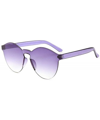 Round Unisex Fashion Candy Colors Round Outdoor Sunglasses Sunglasses - Light Gray - CR190L90KX0 $29.62