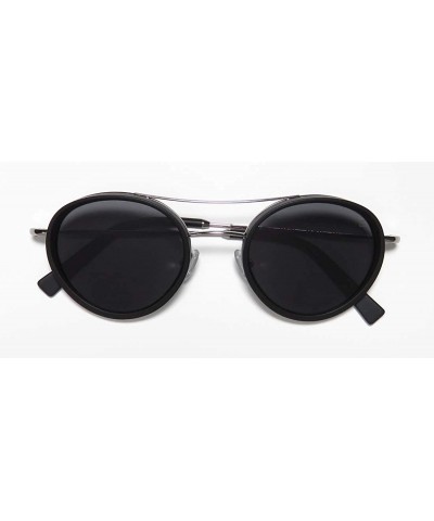 Aviator Icaro Womens/Ladies Aviator Full-rim 100% UVA & UVB Lenses Sunglasses/Sun Glasses - Silver / Black - CV193Q8Y9UN $101.23