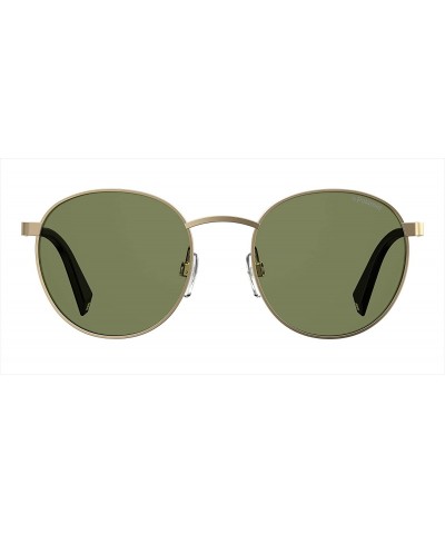 Round unisex-adult Pld 2053/S Oval Sunglasses - Gold Green/Polarized Green - CG18II9A9UT $33.54