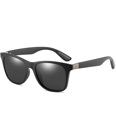 Square Square Shade Glasses-Polarized Sunglasses For Men Women-UNBREAKABLE Frame - B - C91905Z88IK $32.89