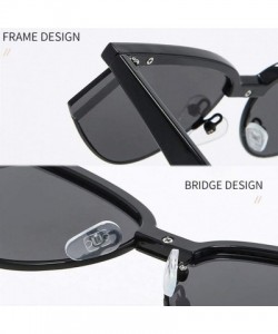 Cat Eye Cat Eye Sunglasses for Women Triangle Sun Glasses Black Shades UV400 - Black Gold Grey - CS199OGCWUO $12.55