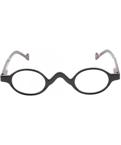 Oval 3 Pairs Cute Small Round Plastic Spring Heeled Magnifying Reading Glasses - 5 Pairs Value Pack in Leopard - CX18ZYW5IGH ...