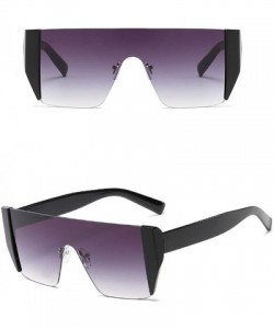 Oval Unisex Sunglasses Retro Black Grey Drive Holiday Oval Non-Polarized UV400 - Grey - C118R097U9A $8.08