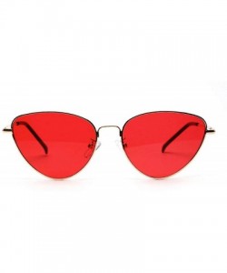Round Cute Sexy Cat Eye Sunglasses Women 2018 Retro Small Black Red Pink Cateye Sun Glasses Vintage Shades For - Yellow - CT1...