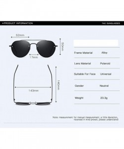 Round Sunglasses Unisex Polarized 100% UV Blocking Fishing and Outdoor Climbing Driving Glasses Metal Rimless Round - CF18W7L...