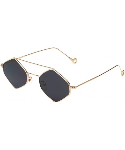 Semi-rimless Classic Eyewear Women Men Sunglasses Full Rim Pilot Woman Sunglasses - Black - CU18NSH067N $7.71