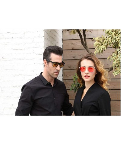 Rectangular Dozen Pack Neon Jelly Lenses Clear Sunglasses Horn Rimmed Eyewear for Men Women - Black Frame - C8196063X0Y $16.50