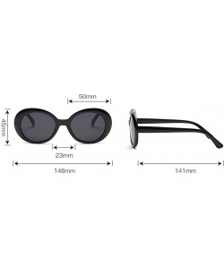Oval Creative extraterrestrial Sunglasses/new sunglasses for men and women - Black - CS18DIHH90X $23.09
