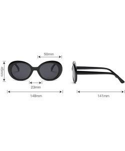 Oval Creative extraterrestrial Sunglasses/new sunglasses for men and women - Black - CS18DIHH90X $11.08