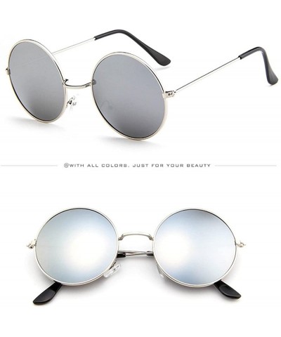 Round Beach Sunglasses Women Men Vintage Retro Glasses Unisex Glasses Driving Round Metal Frame Cool Exit Glasses - G - CM196...