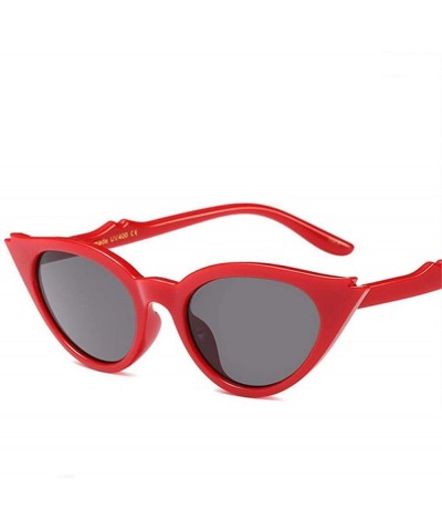 Aviator Cat Eye Sunglasses Women Vintage Brand Designer Fashion Sun C3Yellow As Picture - C5red - CU18YKU24LI $7.48