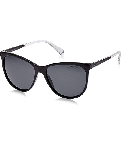 Cat Eye Women's Pld4058/S Cat-Eye Sunglasses - Black - C6186Y2Y63L $96.05