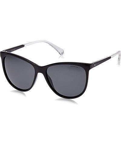 Cat Eye Women's Pld4058/S Cat-Eye Sunglasses - Black - C6186Y2Y63L $38.66