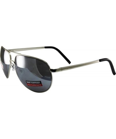 Aviator Aviator A Sunglasses Silver Frames with Flash Mirror Lens - CF12N420AR6 $19.55