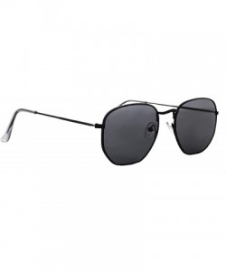 Rectangular Retro Sunglasses for Men Women Geometric Metal Frame Stylish Modern - C218SXQCYES $12.74