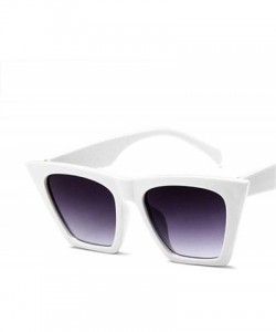 Cat Eye sunglasses glasses Personalized Colorful versatile - White Frame Gray - CS190RHYQAL $29.03
