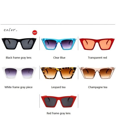 Cat Eye sunglasses glasses Personalized Colorful versatile - White Frame Gray - CS190RHYQAL $29.03