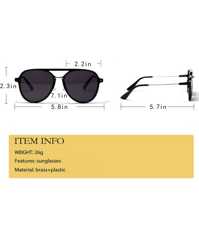 Square Color Lens Sunglasses Stylish Sunnies Eyewear Metal Sunglasses - A - Black - CE18EYHHDRT $10.12