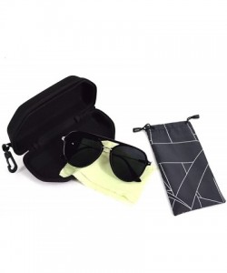 Square Color Lens Sunglasses Stylish Sunnies Eyewear Metal Sunglasses - A - Black - CE18EYHHDRT $10.12