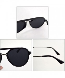 Square Color Lens Sunglasses Stylish Sunnies Eyewear Metal Sunglasses - A - Black - CE18EYHHDRT $10.12