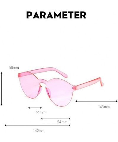 Rimless Heart Shaped Sunglasses for Women Ladies Unisex Candy Color Travel PC Frame Resin Lens Sunglasses UV400 Eyewear - CD1...