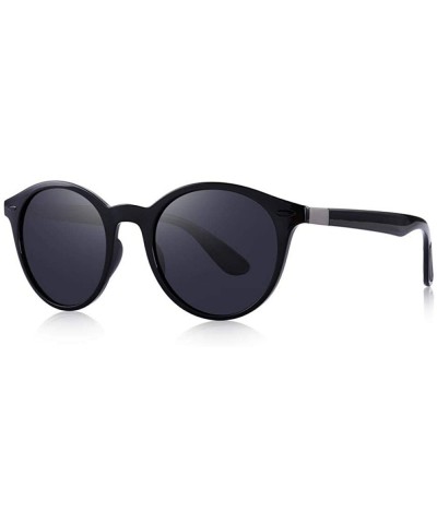Aviator DESIGN Men Women Classic Retro Rivet Polarized Sunglasses TR90 Legs C01 Black - C01 Black - CC18XGEE9OL $16.48