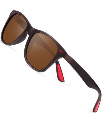 Sport Polarized Sunglasses for Men Retro - Polarized Sunglasses for Men Sunglasses Man FD2150 - 1.4-brown - CI18E682G2W $10.67