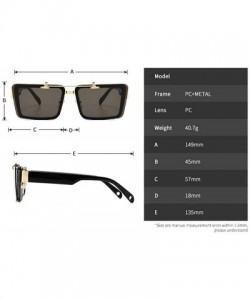 Oversized Blocking Eyeglasses Double Sunglasses Eyewear - Blue - C218XTTK3I7 $27.52