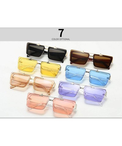 Oversized Blocking Eyeglasses Double Sunglasses Eyewear - Blue - C218XTTK3I7 $27.52