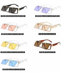Oversized Blocking Eyeglasses Double Sunglasses Eyewear - Blue - C218XTTK3I7 $27.52